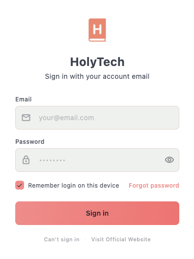 HolyTech Login